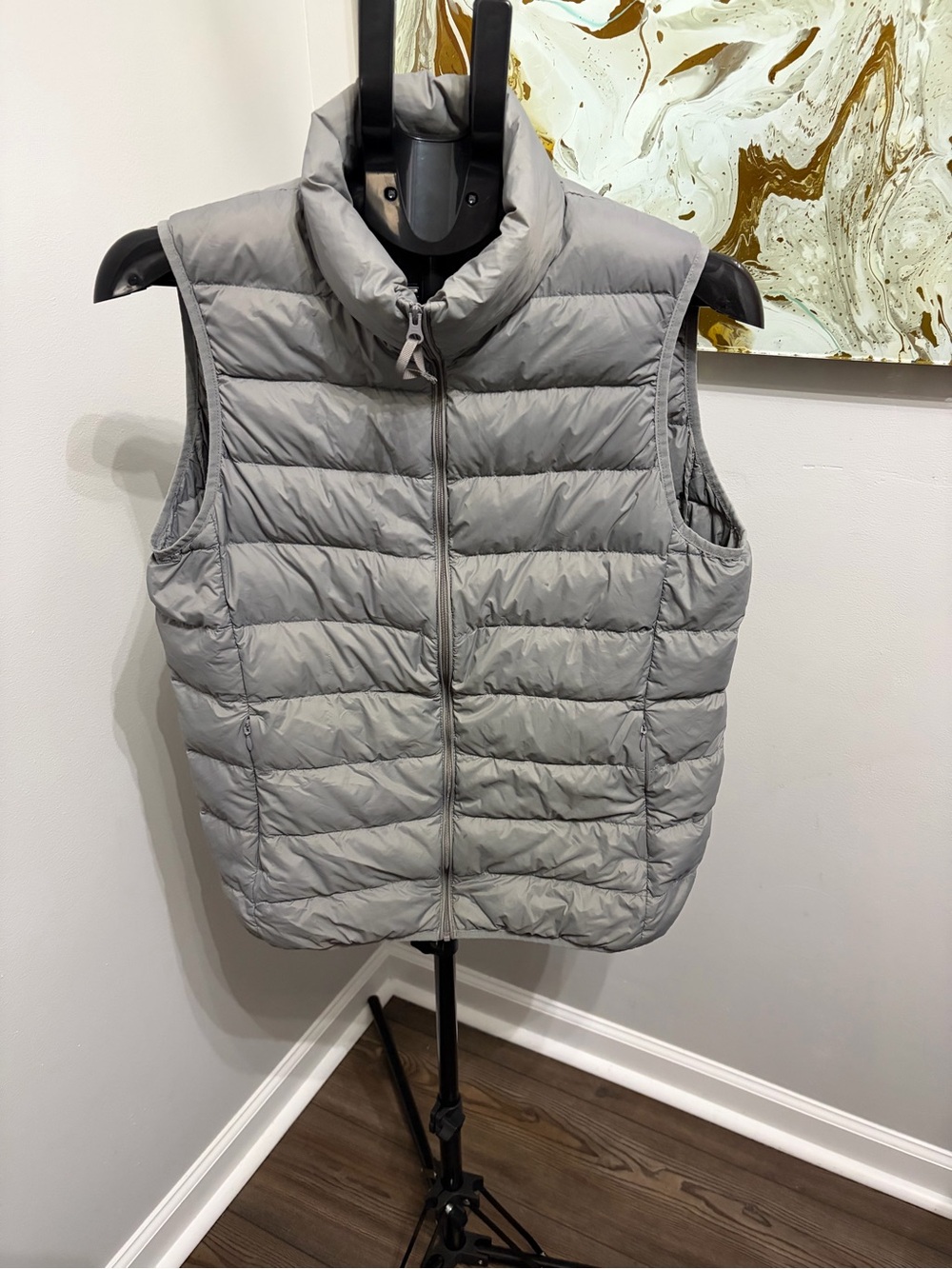 Quince Light Gray Quilted Packable Puffer Vest
